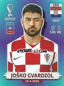 Sticker Joško Gvardiol - FIFA World Cup Qatar 2022. Standard Edition - Panini