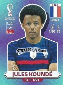 Sticker Jules Koundé - FIFA World Cup Qatar 2022. Standard Edition - Panini