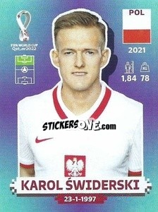 Cromo Karol Świderski - FIFA World Cup Qatar 2022. Standard Edition - Panini