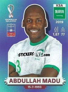 Sticker KSA11 Abdullah Madu - FIFA World Cup Qatar 2022. Standard Edition - Panini