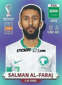 Sticker KSA12 Salman Al-Faraj - FIFA World Cup Qatar 2022. Standard Edition - Panini