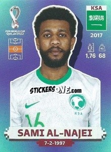 Figurina KSA14 Sami Al-Najei - FIFA World Cup Qatar 2022. Standard Edition - Panini