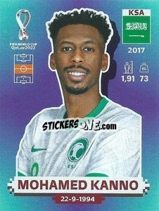 Figurina KSA16 Mohamed Kanno - FIFA World Cup Qatar 2022. Standard Edition - Panini