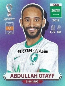 Sticker KSA17 Abdullah Otayf - FIFA World Cup Qatar 2022. Standard Edition - Panini
