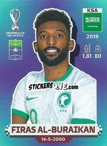 Sticker KSA18 Firas Al-Buraikan - FIFA World Cup Qatar 2022. Standard Edition - Panini