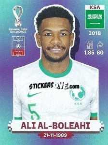 Sticker KSA6 Ali Al-Boleahi - FIFA World Cup Qatar 2022. Standard Edition - Panini