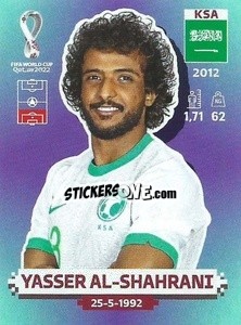Sticker KSA9 Yasser Al-Shahrani - FIFA World Cup Qatar 2022. Standard Edition - Panini