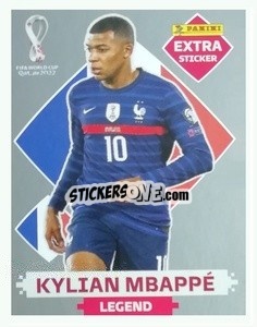 Figurina Kylian Mbappé (France) - FIFA World Cup Qatar 2022. Standard Edition - Panini