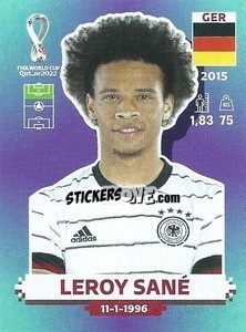 Sticker Leroy Sané - FIFA World Cup Qatar 2022. Standard Edition - Panini