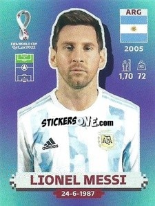 Figurina Lionel Messi - FIFA World Cup Qatar 2022. Standard Edition - Panini