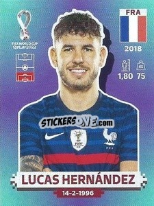 Sticker Lucas Hernández - FIFA World Cup Qatar 2022. Standard Edition - Panini