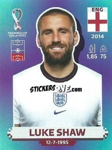 Figurina Luke Shaw - FIFA World Cup Qatar 2022. Standard Edition - Panini