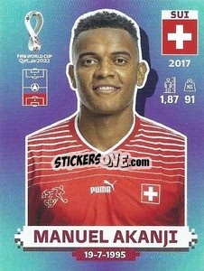 Sticker Manuel Akanji - FIFA World Cup Qatar 2022. Standard Edition - Panini