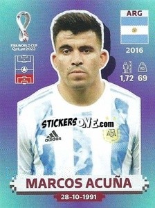 Sticker Marcos Acuña - FIFA World Cup Qatar 2022. Standard Edition - Panini