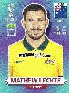Sticker Mathew Leckie - FIFA World Cup Qatar 2022. Standard Edition - Panini