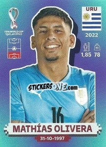 Figurina Mathías Olivera - FIFA World Cup Qatar 2022. Standard Edition - Panini