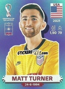 Cromo Matt Turner - FIFA World Cup Qatar 2022. Standard Edition - Panini