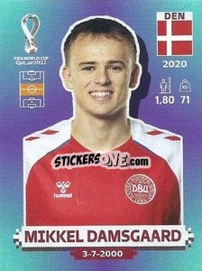 Sticker Mikkel Damsgaard - FIFA World Cup Qatar 2022. Standard Edition - Panini