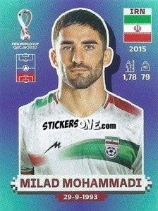 Sticker Milad Mohammadi - FIFA World Cup Qatar 2022. Standard Edition - Panini