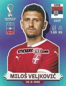 Figurina Miloš Veljković - FIFA World Cup Qatar 2022. Standard Edition - Panini