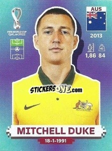 Figurina Mitchell Duke - FIFA World Cup Qatar 2022. Standard Edition - Panini