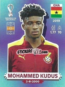 Figurina Mohammed Kudus - FIFA World Cup Qatar 2022. Standard Edition - Panini