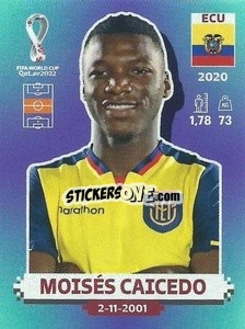 Cromo Moisés Caicedo - FIFA World Cup Qatar 2022. Standard Edition - Panini