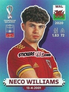 Sticker Neco Williams - FIFA World Cup Qatar 2022. Standard Edition - Panini