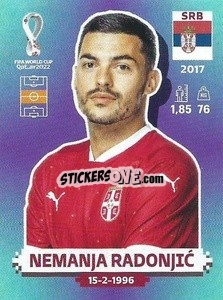 Figurina Nemanja Radonjić - FIFA World Cup Qatar 2022. Standard Edition - Panini