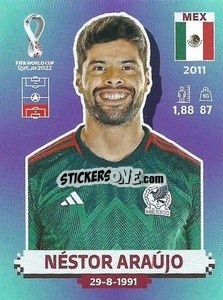 Figurina Néstor Araújo - FIFA World Cup Qatar 2022. Standard Edition - Panini