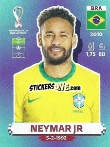 Cromo Neymar Jr - FIFA World Cup Qatar 2022. Standard Edition - Panini
