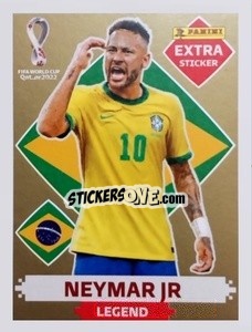 Figurina Neymar Jr (Brazil) - FIFA World Cup Qatar 2022. Standard Edition - Panini