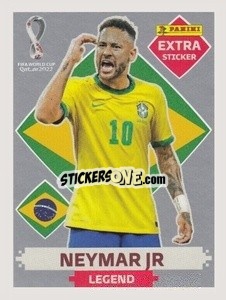 Figurina Neymar Jr (Brazil) - FIFA World Cup Qatar 2022. Standard Edition - Panini