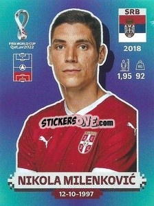 Sticker Nikola Milenković - FIFA World Cup Qatar 2022. Standard Edition - Panini