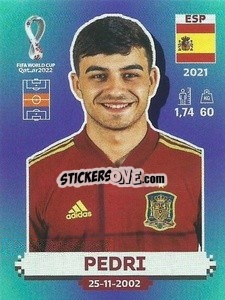 Sticker Pedri - FIFA World Cup Qatar 2022. Standard Edition - Panini
