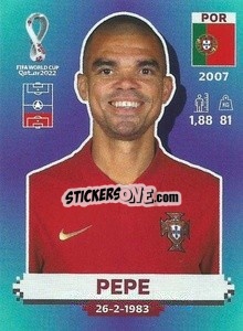 Figurina Pepe - FIFA World Cup Qatar 2022. Standard Edition - Panini