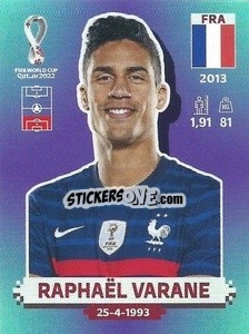 Figurina Raphaël Varane - FIFA World Cup Qatar 2022. Standard Edition - Panini
