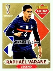 Figurina Raphaël Varane (France) - FIFA World Cup Qatar 2022. Standard Edition - Panini