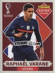 Cromo Raphaël Varane (France) - FIFA World Cup Qatar 2022. Standard Edition - Panini