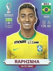 Figurina Raphinha - FIFA World Cup Qatar 2022. Standard Edition - Panini