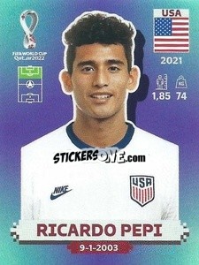 Sticker Ricardo Pepi - FIFA World Cup Qatar 2022. Standard Edition - Panini