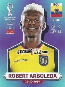 Figurina Robert Arboleda - FIFA World Cup Qatar 2022. Standard Edition - Panini