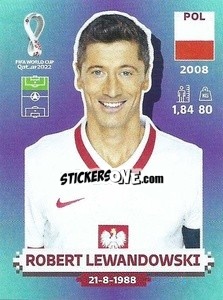 Figurina Robert Lewandowski - FIFA World Cup Qatar 2022. Standard Edition - Panini