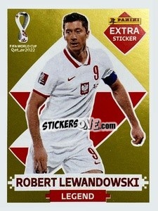Figurina Robert Lewandowski (Poland) - FIFA World Cup Qatar 2022. Standard Edition - Panini