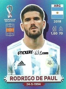 Figurina Rodrigo De Paul - FIFA World Cup Qatar 2022. Standard Edition - Panini