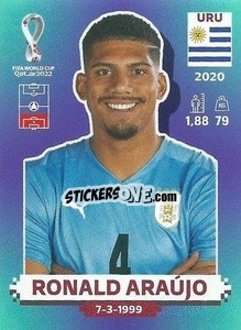 Sticker Ronald Araújo - FIFA World Cup Qatar 2022. Standard Edition - Panini