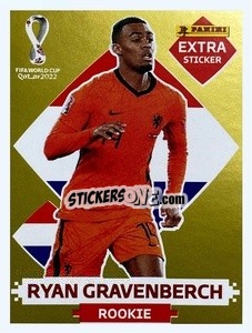 Figurina Ryan Gravenberch (Netherlands) - FIFA World Cup Qatar 2022. Standard Edition - Panini