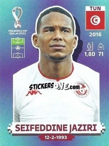 Sticker Seifeddine Jaziri - FIFA World Cup Qatar 2022. Standard Edition - Panini