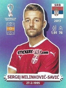 Sticker Sergej Milinković-Savić - FIFA World Cup Qatar 2022. Standard Edition - Panini