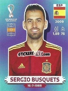 Sticker Sergio Busquets - FIFA World Cup Qatar 2022. Standard Edition - Panini